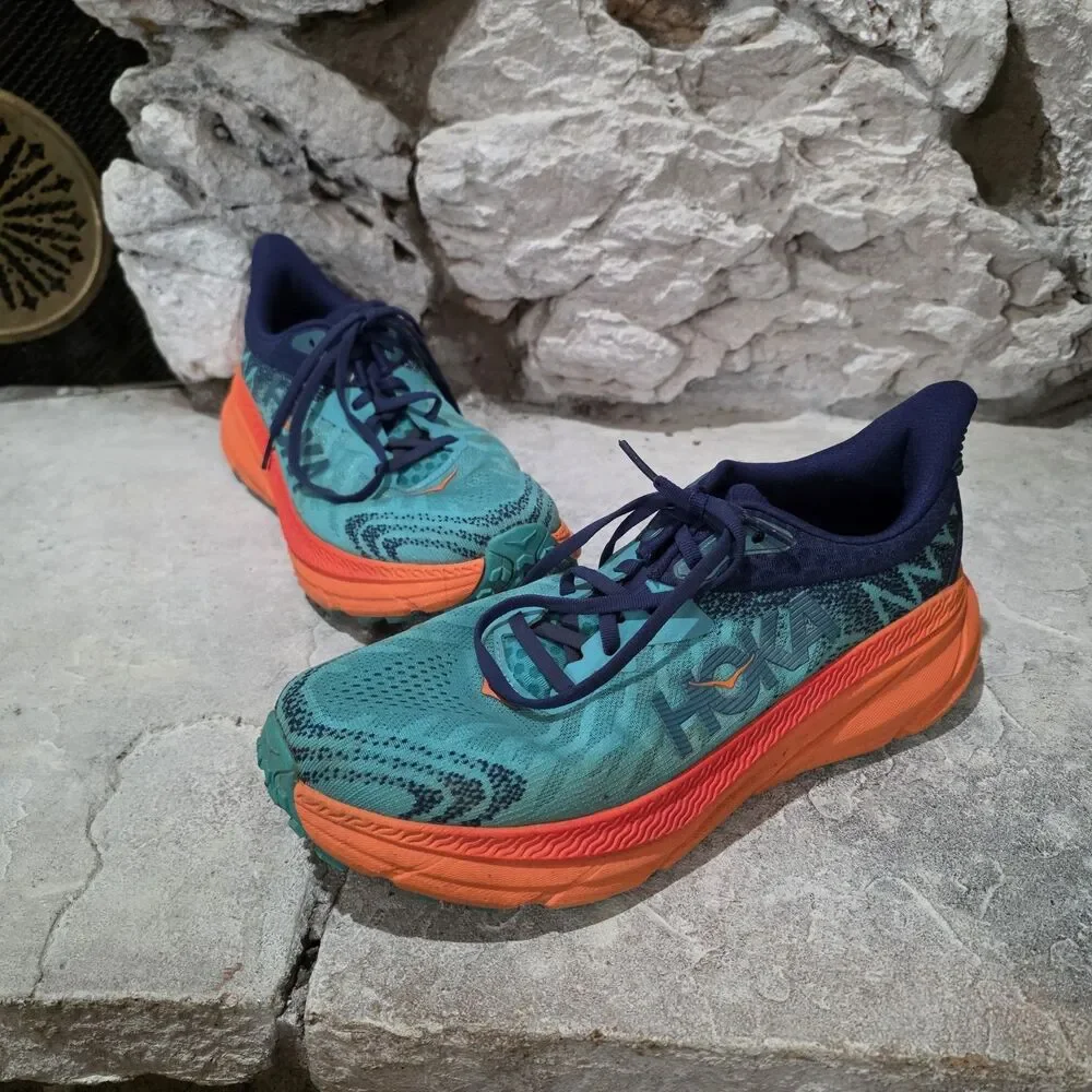 Size 10 2E Men's Wide Hoka One One HOKA Challenger ATR 7 Ceramic Vibrant Orange